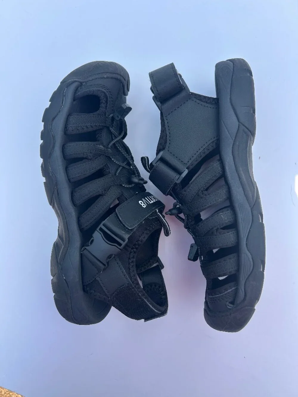 NORTIV8 Men’s Closed Toe Outdoor Sport Sandals Black Size 9 Trail Hiking Water
